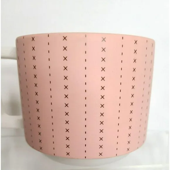 Starbucks Ceramic Mug 2019 White Flower Pink Peach 12 oz Stackable - Picture 3 of 6